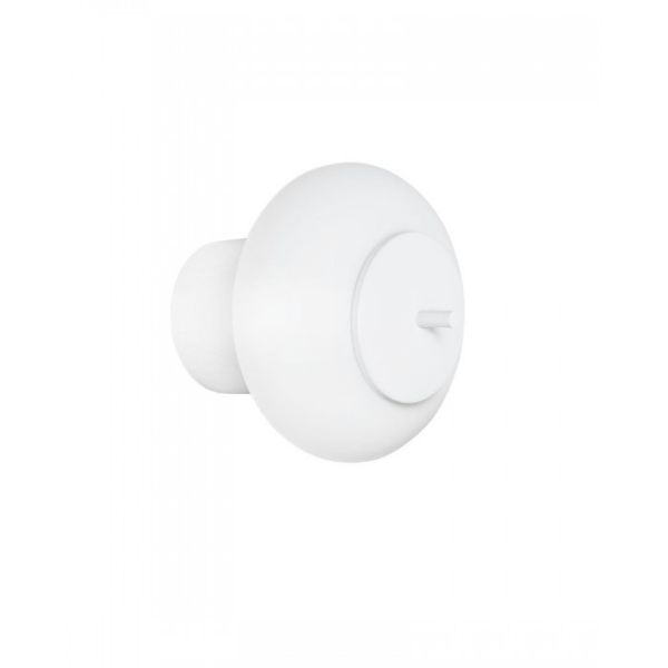 Biały kinkiet Torni B z owalnym szklanym kloszem