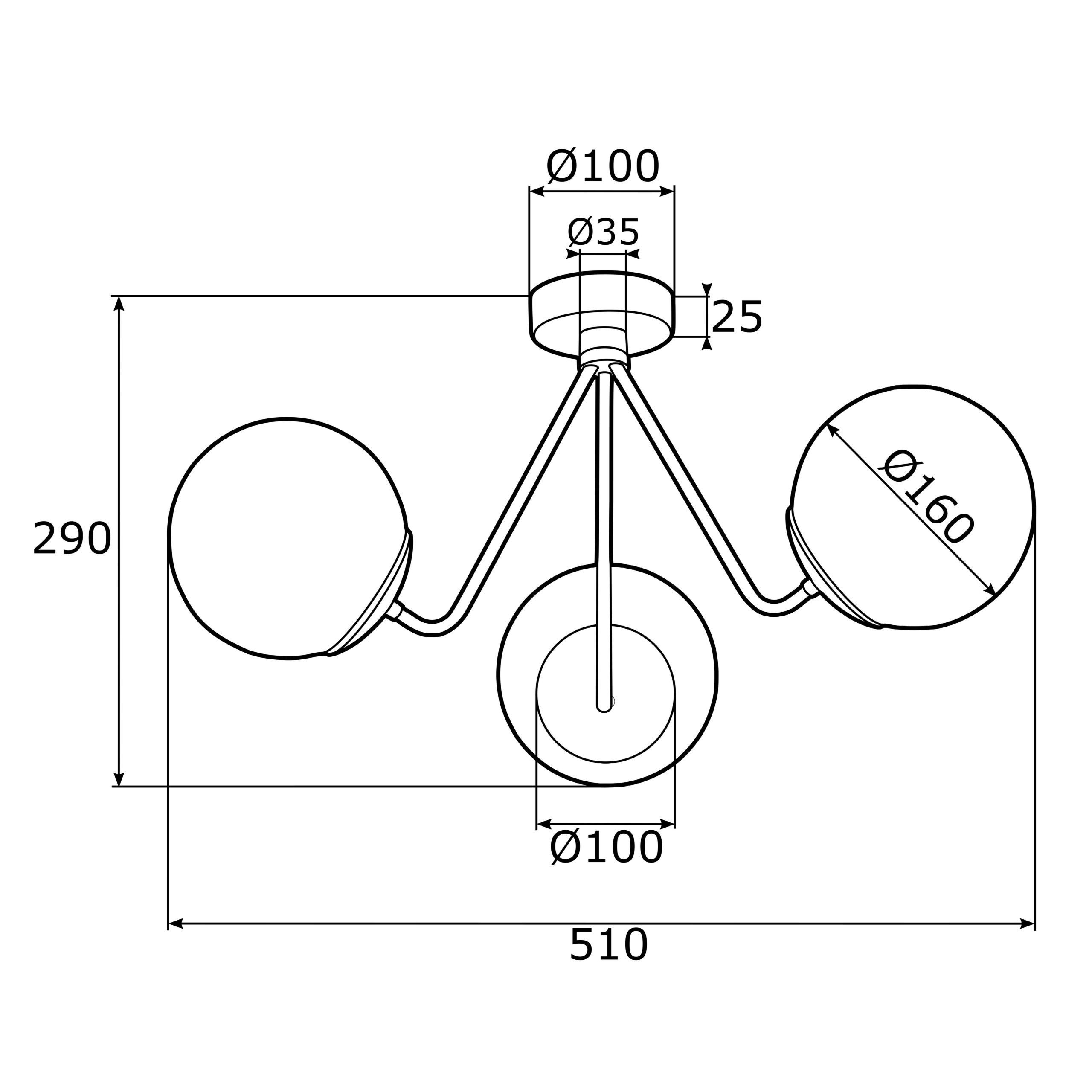 Lampa sufitowa do salonu Tomar