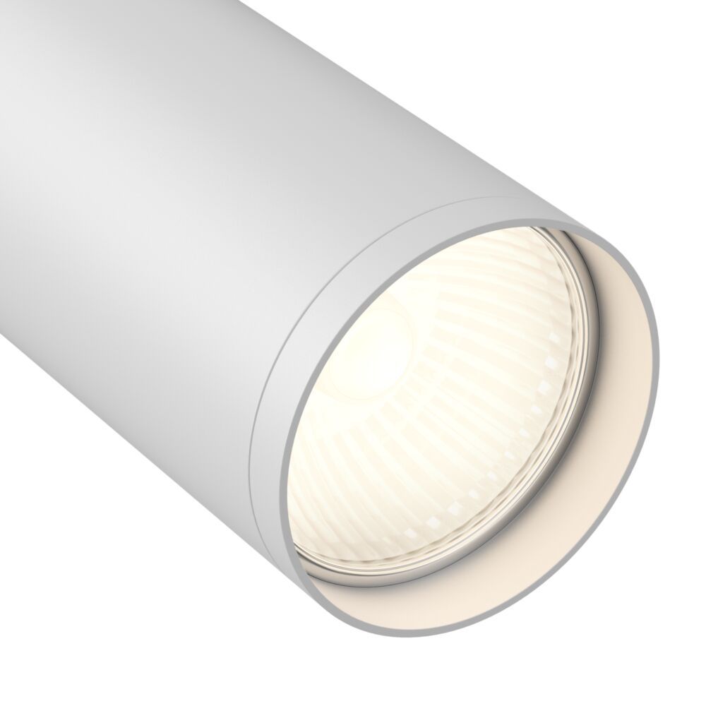 Biały sufitowy reflektor Focus S do systemu szynowego