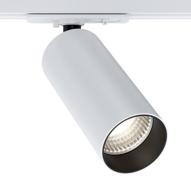 Biały duży reflektor sufitowy Focus LED do systemu szynowego