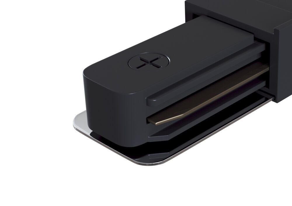 Czarny łącznik liniowy do systemu szynowego Unity