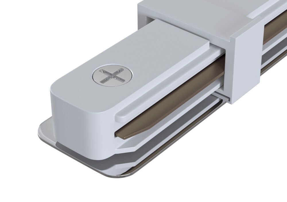 Biały łącznik liniowy do systemu szynowego Unity