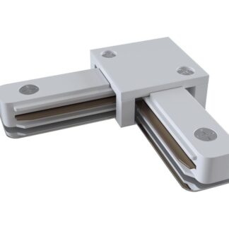 Biały łącznik „L” do systemu szynowego Unity