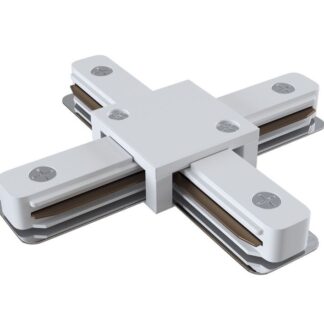 Biały łącznik „X” do systemu szynowego Unity