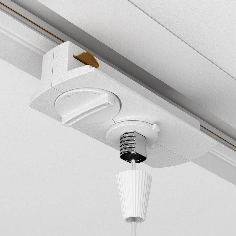 Biały adapter do lamp wiszących kompatybilny z systemem Unity