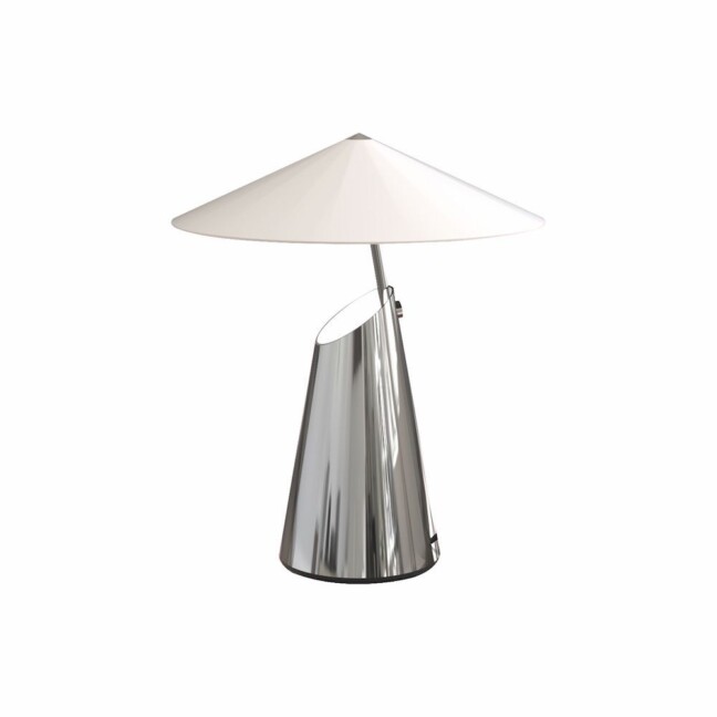 Stylowa lampa stołowa Taido w chromowanym wykończeniu