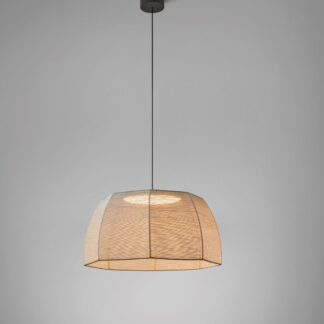 Duża wisząca lampa Tanit S/61 z kloszem z bawełny