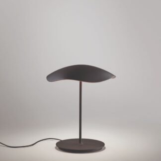 Czarna lampa stołowa Valentina M/29 z miedzianym wnętrzem