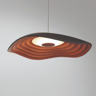 Stylowa lampa wisząca Valentina S/24 w kolorach czerni i miedzi