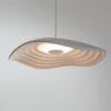 Szara wisząca lampa Valentina S/24 z białym wnętrzem