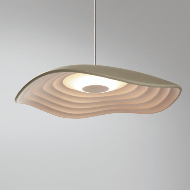 Stylowa lampa wisząca Valentina S/24 w odcieniu oliwkowej szarości