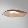 Duża, wisząca lampa Valentina S/24 w kolorach terracoty i bieli