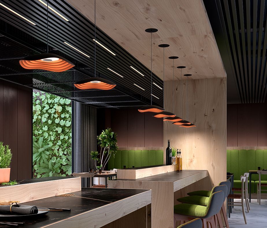 Stylowa lampa wisząca Valentina S/24 w kolorach czerni i miedzi