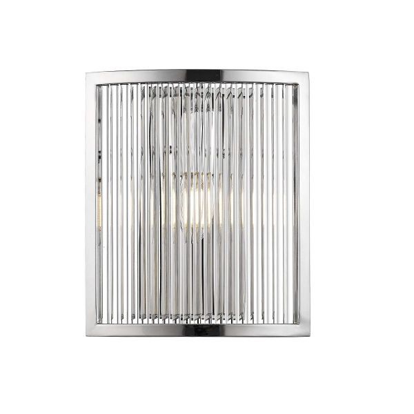 Srebrny kinkiet Sergio w stylu art deco