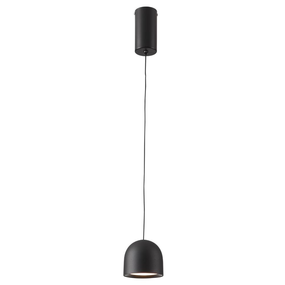 Matowa czarna lampa wisząca Petit LED idealna do kuchni