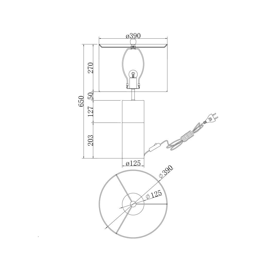 Lampa stołowa Bianco - do jasnego gabinetu