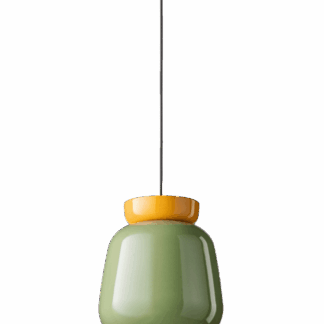 Wisząca lampa ceramiczna Corcovado C2740 z zielonym kloszem
