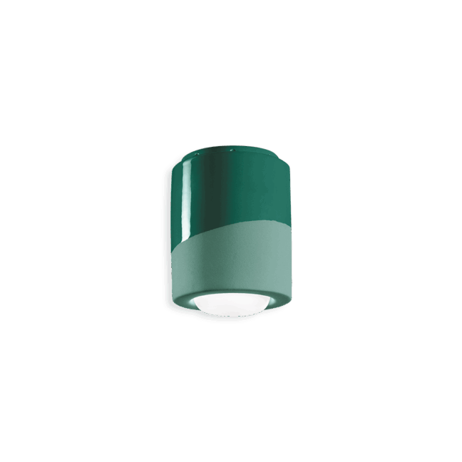 Zielona sufitowa lampa punktowa Pioli