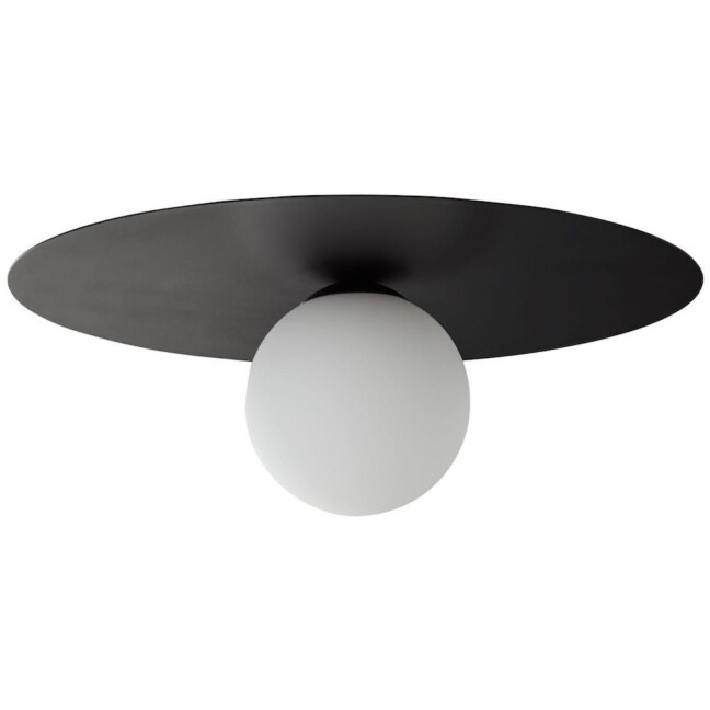 Czarny dysk - lampa sufitowa / kinkiet Zon