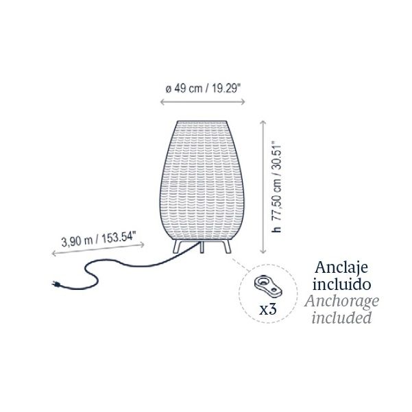 Brązowa lampa ogrodowa Amphora 01 z oświetleniem LED i klasą szczelności IP66