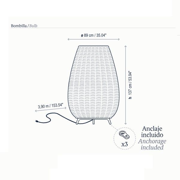 Brązowa ogrodowa lampa Amphora 03 o wysokiej klasie szczelności IP66