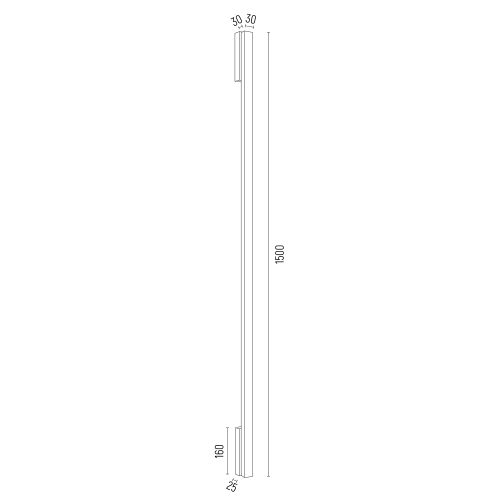 Nowoczesny czarny kinkiet LED ASSE