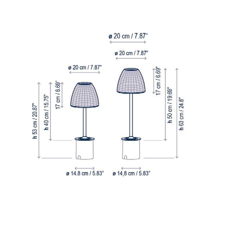 Brązowy słupek ogrodowy LED Atticus B/50