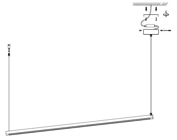 Lampa wisząca Beam 80 - srebrna, nad blat