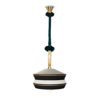 Stylowa lampa wisząca Calypso So Antigua Outdoor w biało-czarnych barwach o klasie ochrony IP65