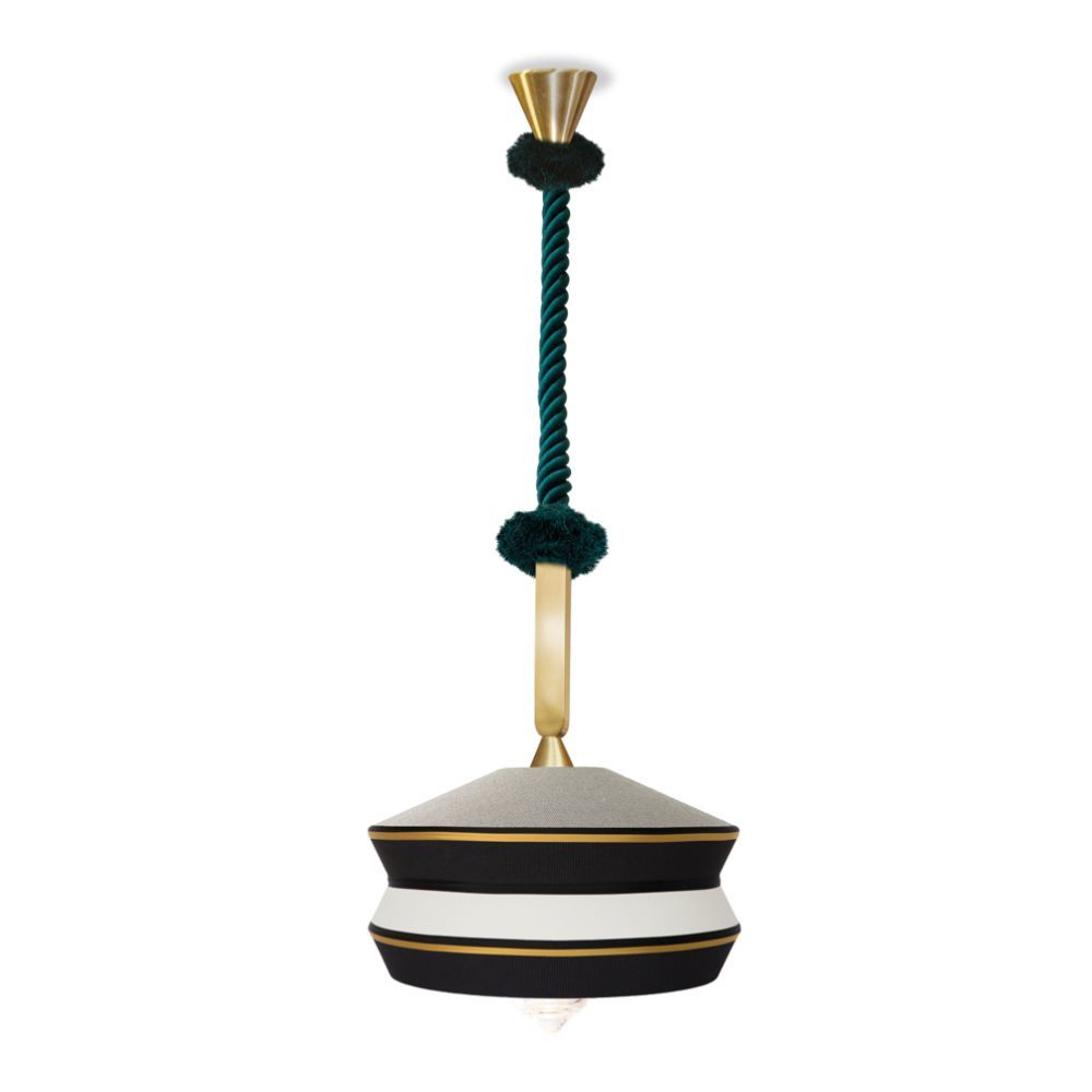 Stylowa lampa wisząca Calypso So Antigua Outdoor w biało-czarnych barwach o klasie ochrony IP65