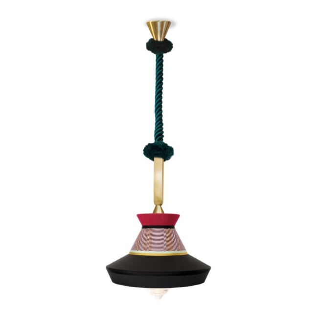 Wisząca lampa Calypso So Guadaloupe Outdoor w kolorach czerni i czerwieni, o klasie szczelności IP65