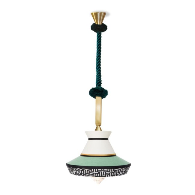Wisząca lampa Calypso So Guadaloupe Outdoor w miętowym kolorze, o klasie szczelności IP65