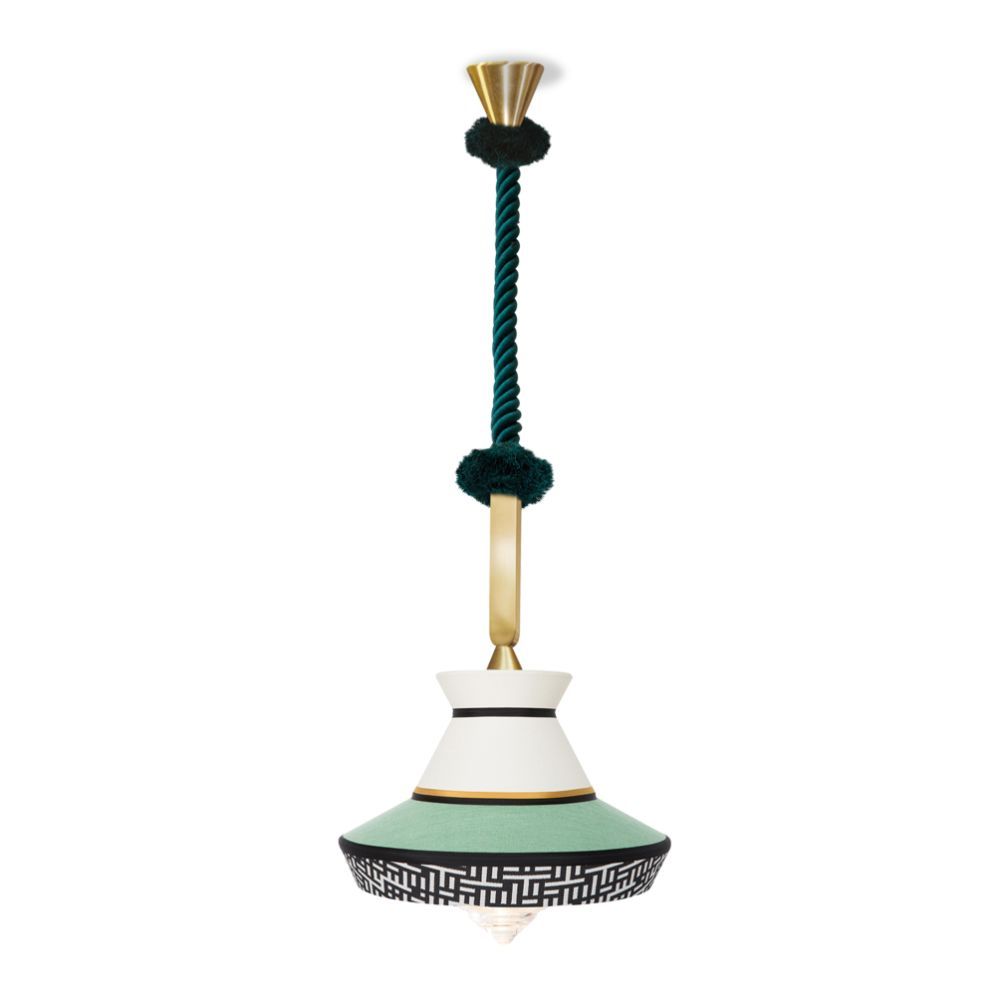 Wisząca lampa Calypso So Guadaloupe Outdoor w miętowym kolorze, o klasie szczelności IP65