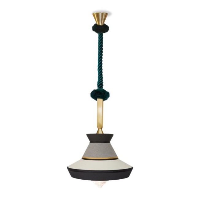 Wisząca lampa Calypso So Guadaloupe Outdoor w odcieniach bieli, czerni i szarości, o klasie szczelności IP65