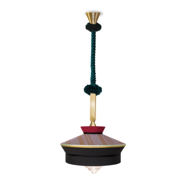 Wisząca lampa Calypso So Martinique Outdoor w kolorach czerni i czerwieni, o klasie szczelności IP65