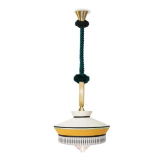 Żółta lampa wisząca Calypso So Martinique Outdoor o klasie szczelności IP65