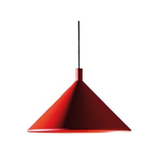 Czerwona lampa wisząca Cono o średnicy 30 cm