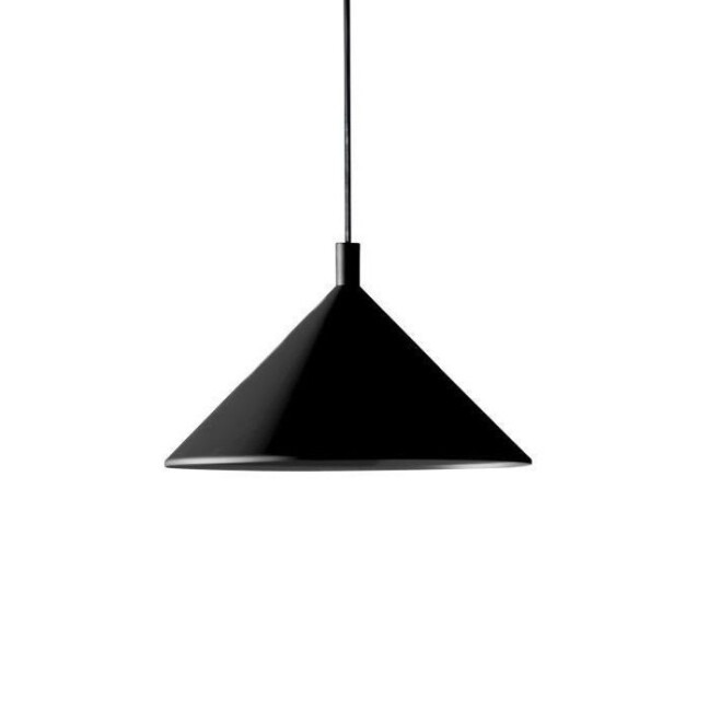 Czarna, duża lampa wisząca Cono