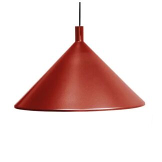 Czerwona, duża wisząca lampa Cono