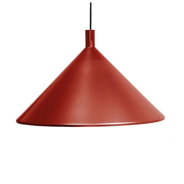 Czerwona, duża wisząca lampa Cono