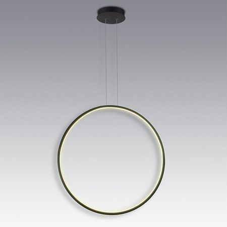 Wisząca lampa Shape No. 1 w kolorze czarnym, o średnicy 80 cm i temperaturze barwowej 3000K