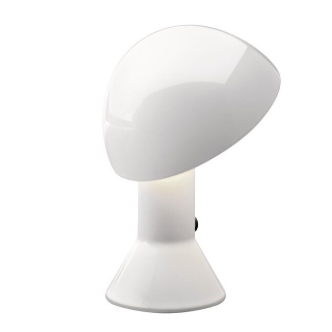 Nowoczesna biała lampa stołowa Elmetto