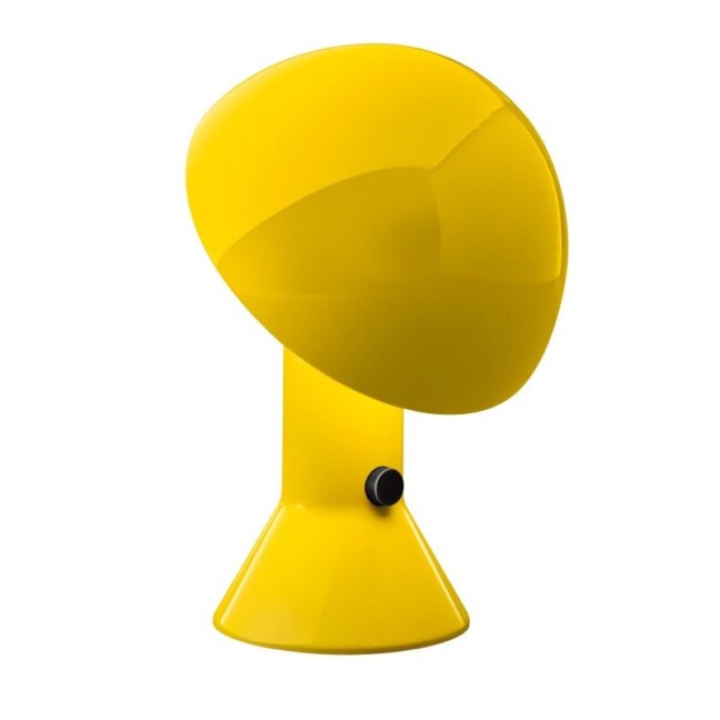 Nowoczesna żółta lampa stołowa Elmetto