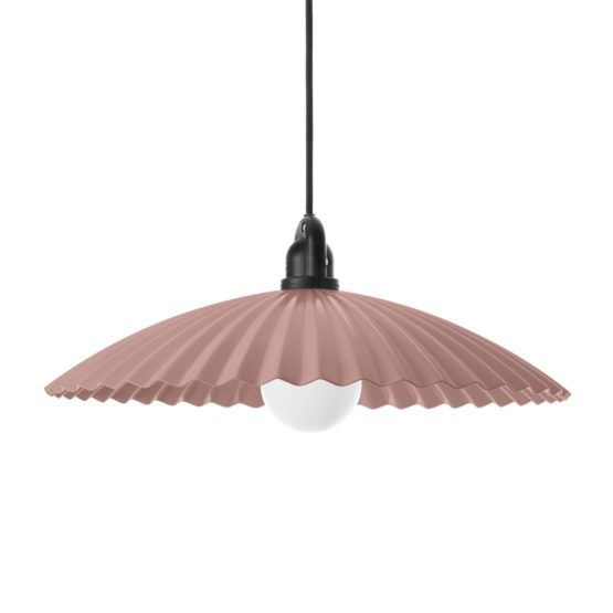 Nowoczesna różowa lampa wisząca Fala o klasie szczelności IP65