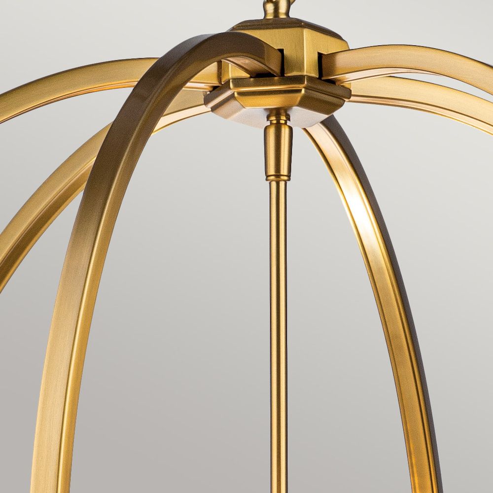 Duża, wisząca lampa Corinne w kolorze oksydowanego mosiądzu