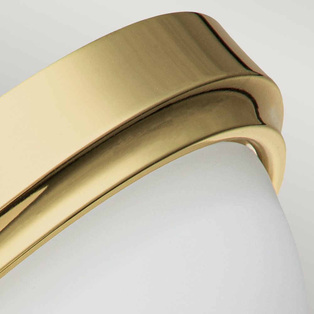 Plafon Malibu z dwoma punktami świetlnymi w polerowanym mosiądzu