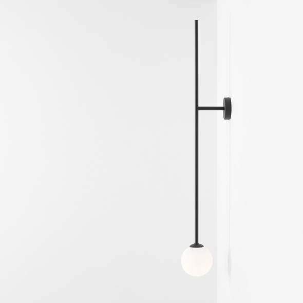Czarna lampa Pinne do montażu na ścianie lub suficie