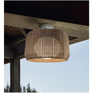 Kremowa lampa sufitowa Fora PF z oświetleniem LED i klasą szczelności IP66