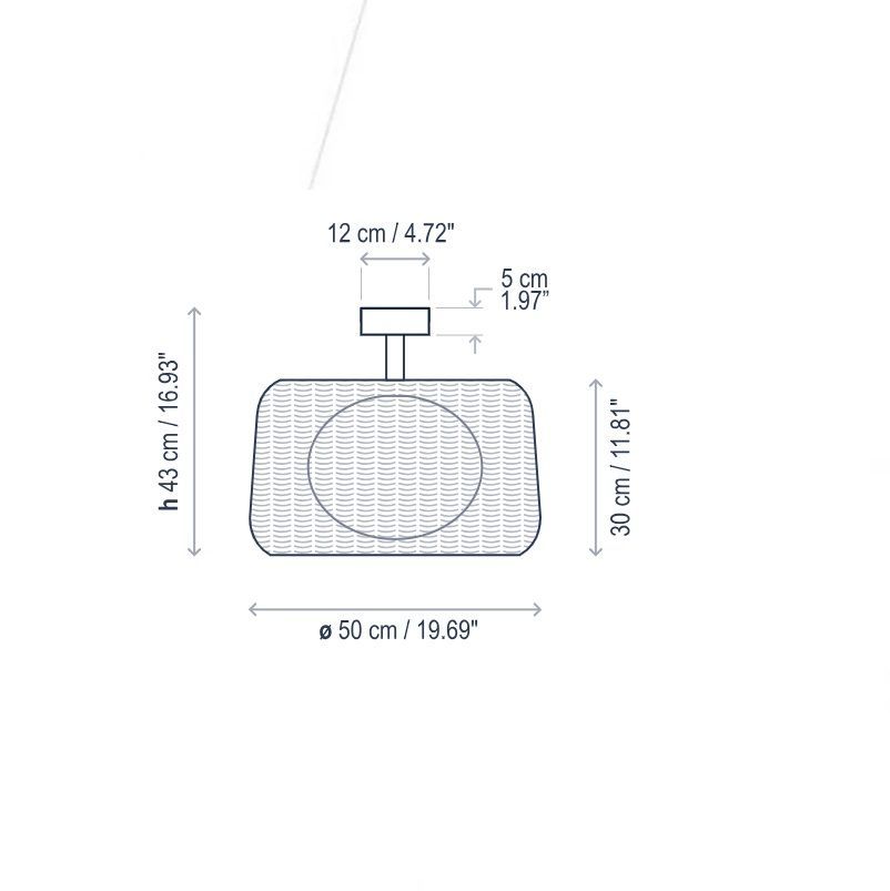 Kremowa lampa sufitowa Fora PF z oświetleniem LED i klasą szczelności IP66
