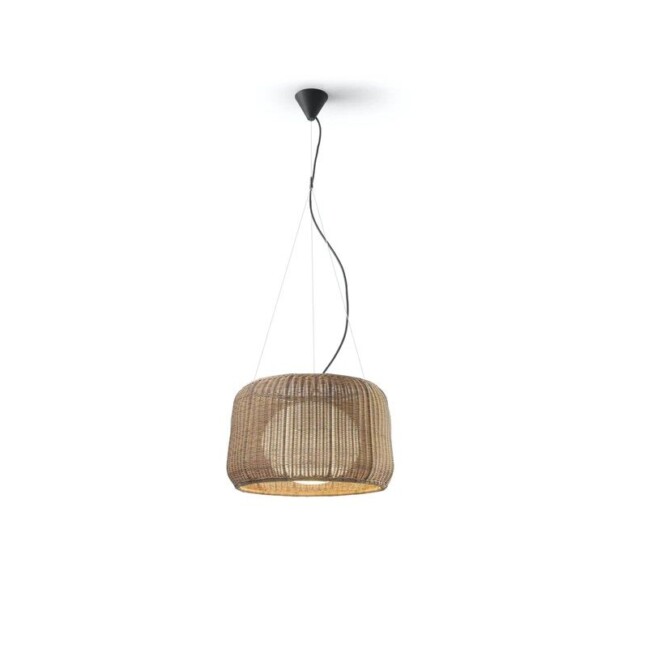 Brązowa lampa wisząca Fora S z oświetleniem LED i klasą szczelności IP66